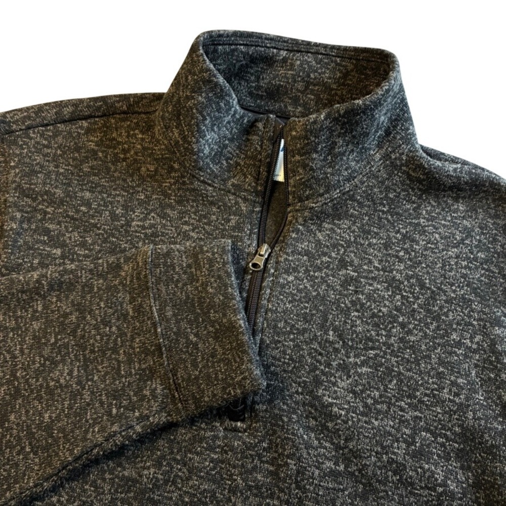 Old Navy Men's‎ XL Quarter-Zip Sweater Fleece Pullover Charcoal Gray Marl 1166